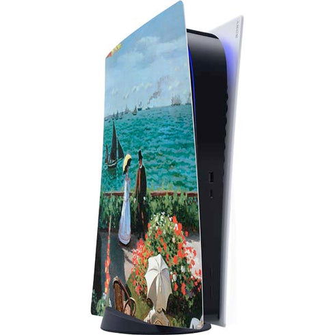 Claude Monet The Terrace at Sainte-Adresse PS5 Digital Edition Console Skin